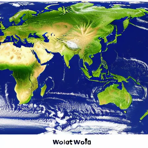 Prompt: satellite image of the whole earth