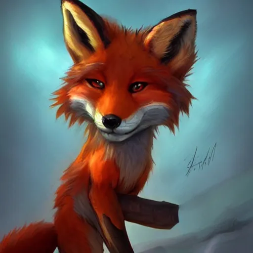 Prompt: A fox , art by World of Warcraft Art Director, art station