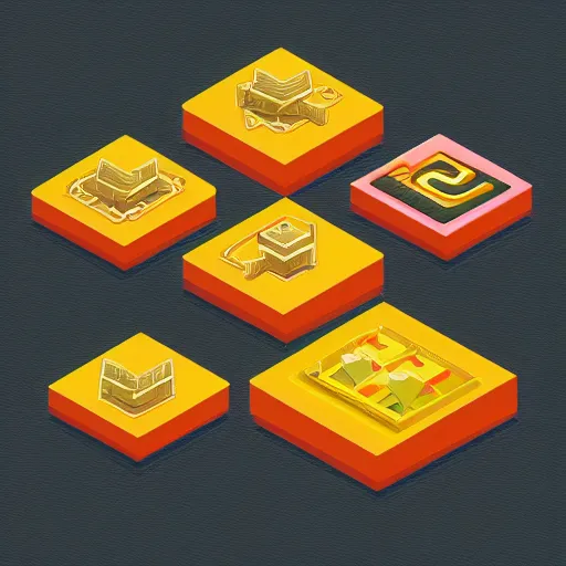 Prompt: isometric tokens