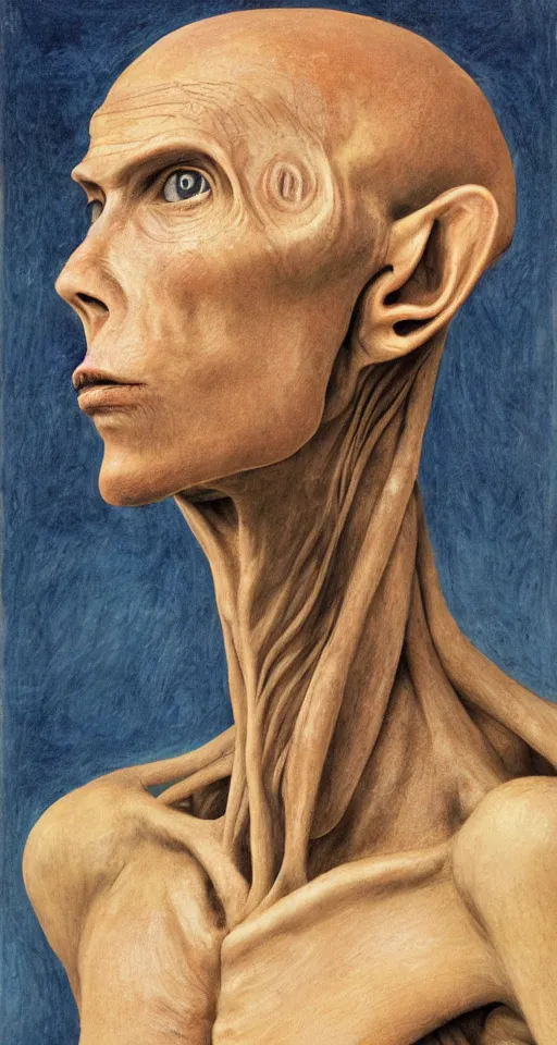 Image similar to portrait of a human like male alien