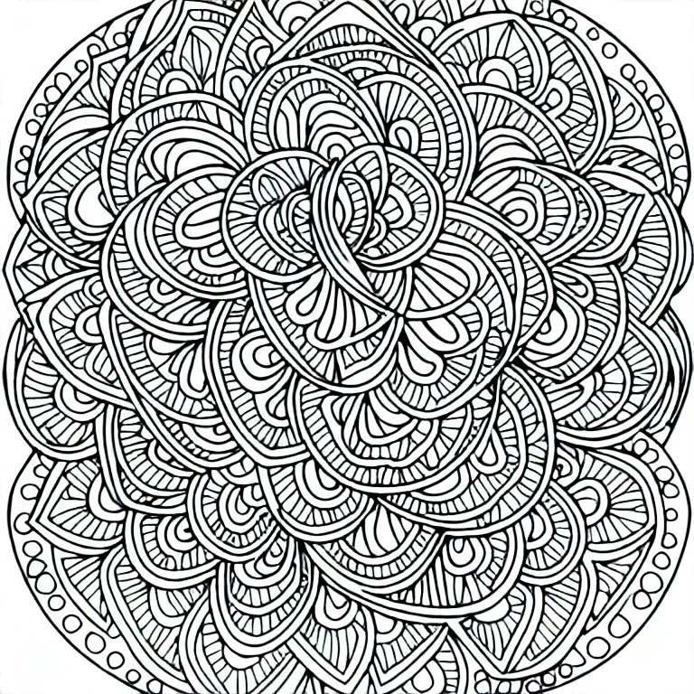 Image similar to Mandala for coloring book, intricate detail, clear, clean lines