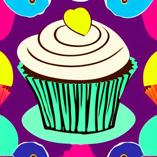 Image similar to colourful cupcake, vector style