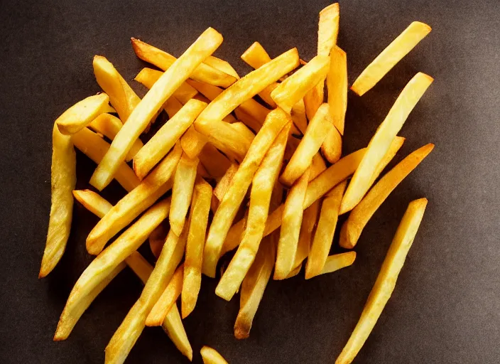 Prompt: dslr food photograph of french fries 8 5 mm f 1. 8