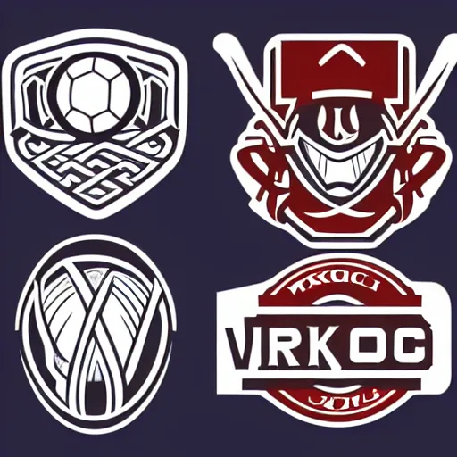 Image similar to profesional sports logo detailed vector viking