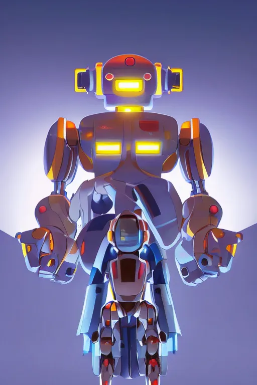 Image similar to metabots medabots medarotto medarot robot minimalist comics, behance hd by jesper ejsing, by rhads, makoto shinkai and lois van baarle, ilya kuvshinov, rossdraws global illumination ray tracing hdr radiating a glowing aura