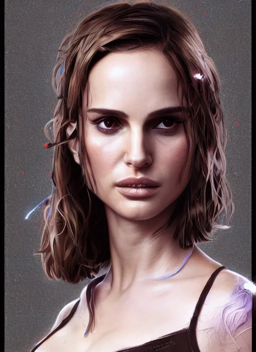 Prompt: lofi clockpunk portrait of natalie portman, au naturel, hyper detailed, digital art, trending in artstation, cinematic lighting, studio quality, smooth render, unreal engine 5 rendered, octane rendered, art style by klimt and nixeu and ian sprigger and wlop and krenz cushart.