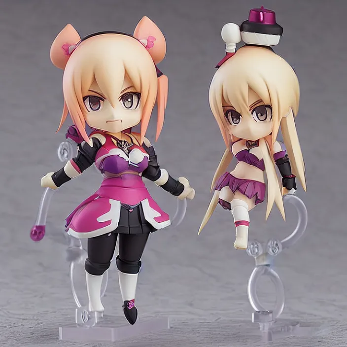 Prompt: An anime Nendoroid of Jinx from league of legends, figurine, detailed product photo