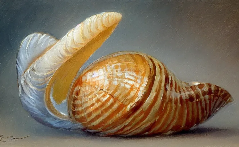 Image similar to Beautiful alchemy seashell. By Konstantin Razumov, highly detailded