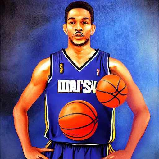 Prompt: airbrushed portrait of 'The Final Boss of Basketball'