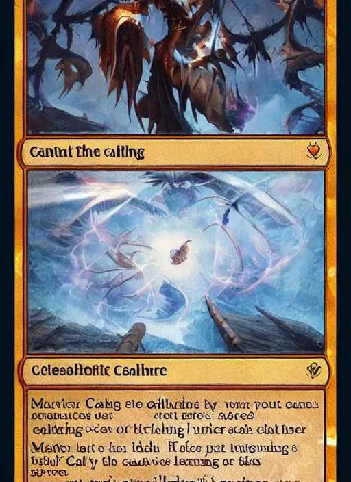Image similar to magic the gathering card named the calling