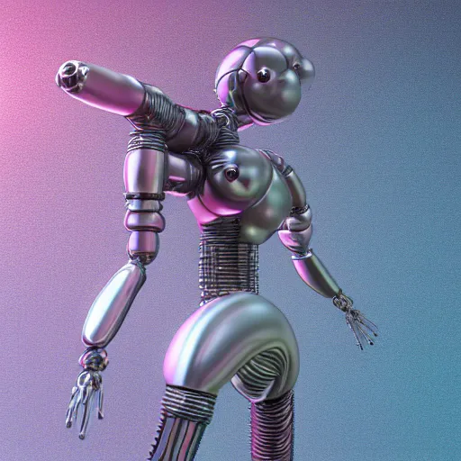 Prompt: cybernetic nanomachine pearl:1, 8k cinema4D NFT:1, collaboration of Salvador Dali and Beeple:4, radiating love and joy:2, gray blur dof:-3