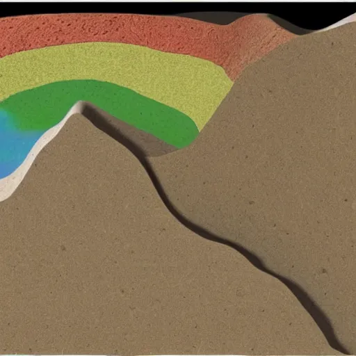 Prompt: a simple geological cross-section