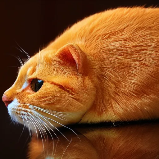 Image similar to an orange cat that looks like a loaf of bread