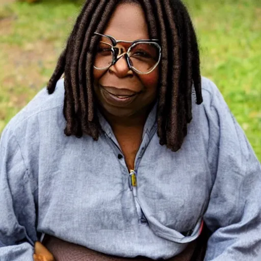 Image similar to photo of a person who looks like a mixture between whoopi goldberg and levar burton