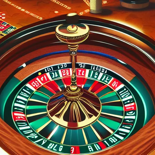 Prompt: detailed illustration of a casino roulette by alena aenami and by jeff easkey