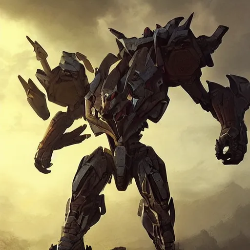 Image similar to Liger Zero, Zoids, Greg rutkowski, Trending artstation, cinematográfica, digital Art