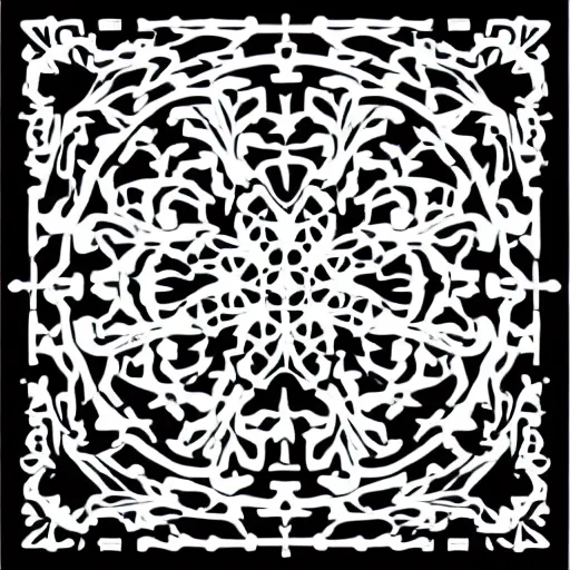 Image similar to vector art panel for cnc plasma, laser, stencil, unique winter design