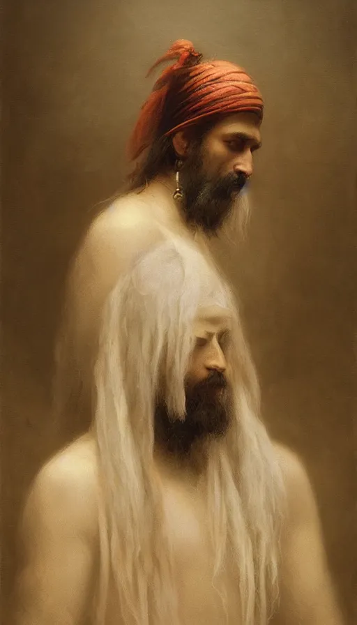 Image similar to portrait of a digital shaman, by ivan aivazovski,