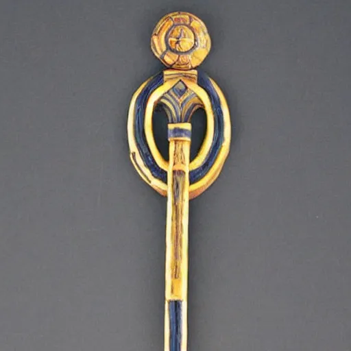 Image similar to handmade soapstone crosier, Egyptian style, modern handiwork