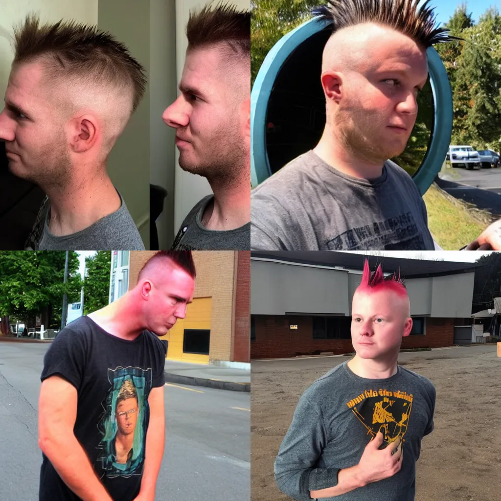 Prompt: bad luck brian with a mohawk