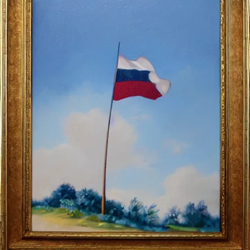 Image similar to an oil painting of the european flag