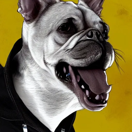 Prompt: Jesse Pinkman lookalike dog, A dog that looks like Jesse Pinkman from Breaking Bad, trending on artstation