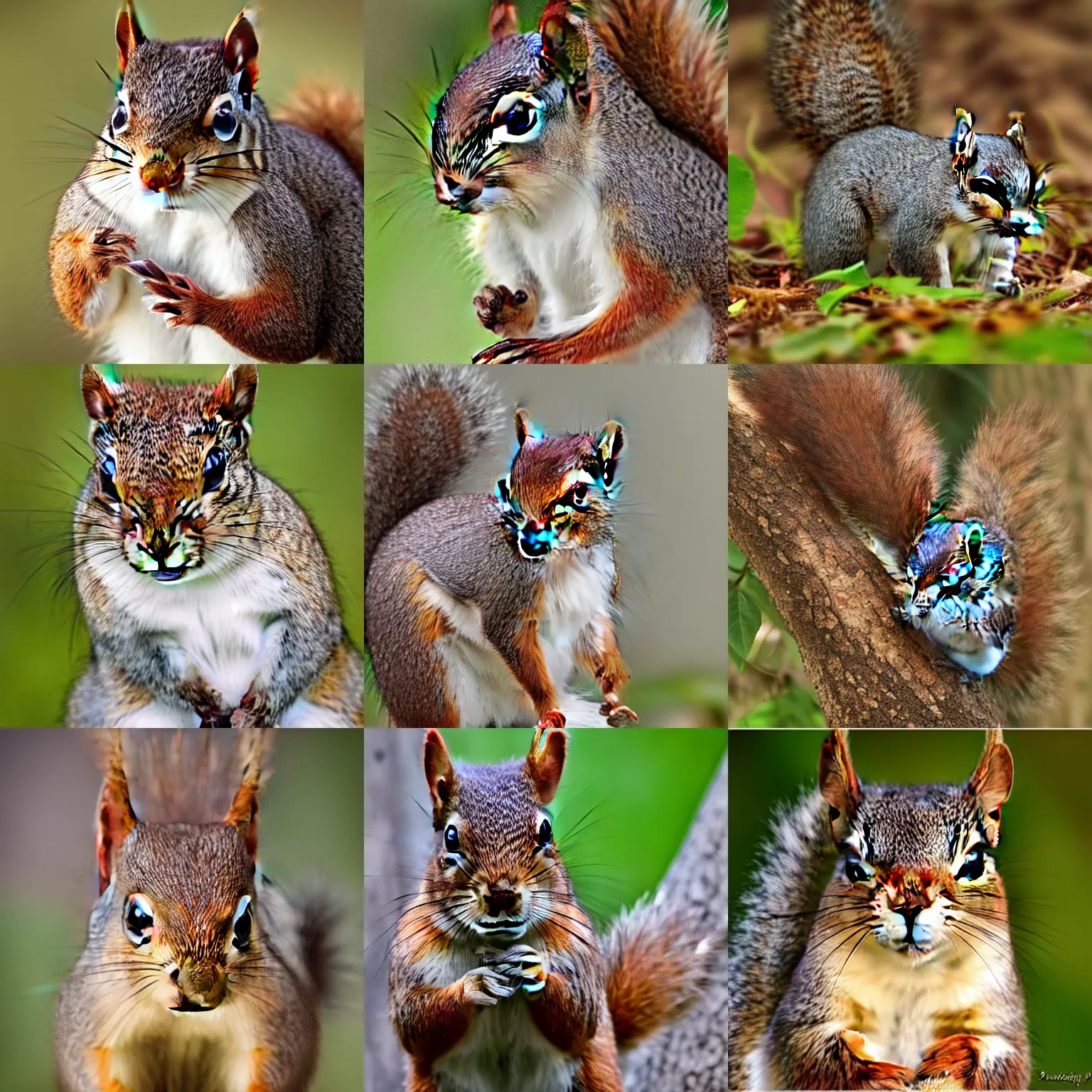 Prompt: portrait of a cute squirrel