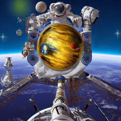 Prompt: space exploration by salvador dali, psychedelic art, 8 k resolution, award winning, cg society