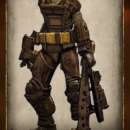 Image similar to sergeant arch dornan from fallout