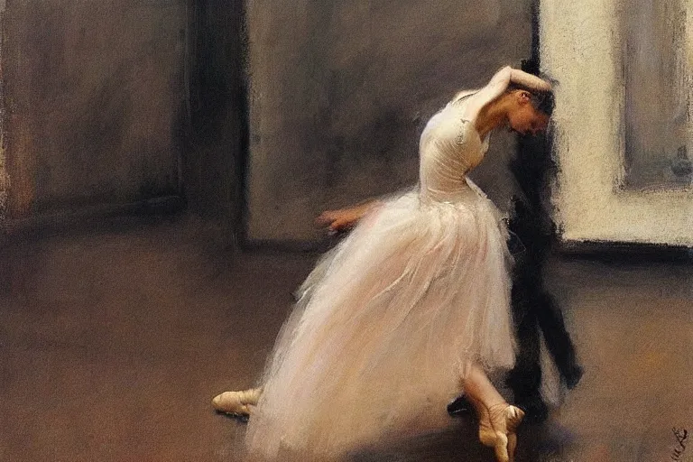 Prompt: “ ballerina painting by ron hicks ”