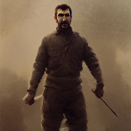 Image similar to A portrait of Eric Cantona, Matte painting , detailed painting, greg rutkowski