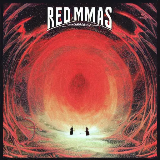 Prompt: red liminal space album cover, no text