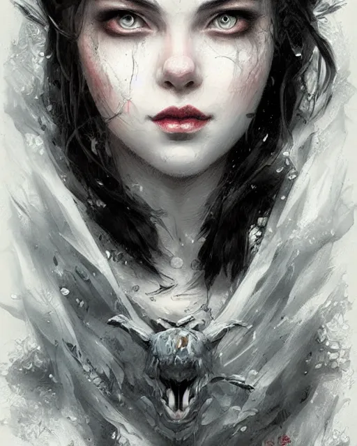 Image similar to snow white, hyper realistic face, beautiful eyes, fantasy art, in the style of greg rutkowski, intricate, hyper detailed, smooth