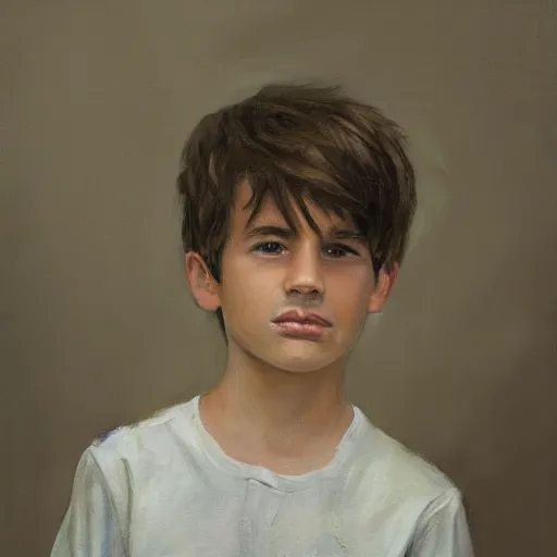 Image similar to A painting of a boy, 4k detail