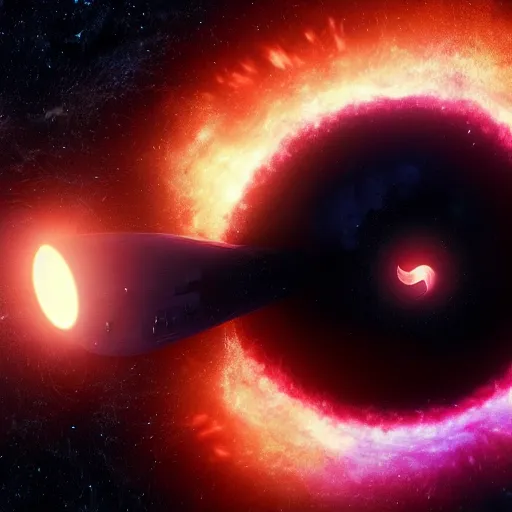 Image similar to black hole destroying battle fleet