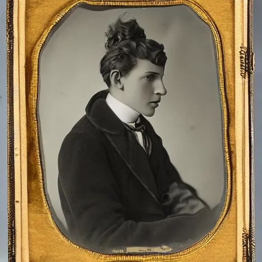Image similar to 1905 year, sepia, studio photo of actor Evgeniy Shwartz as young Felix Youssoupoff wearing a rich furcoat and a pearl earring, longshot
