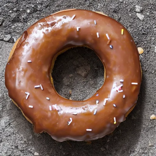 Prompt: photo of a donut that is over two thousand years old