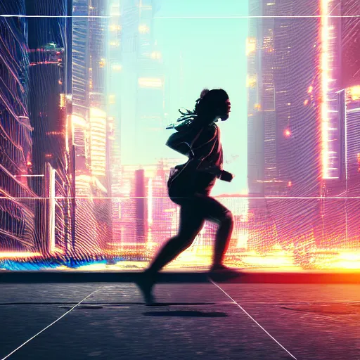Image similar to people running away from crypto scared, cyberpunk art, ultrarealistic, 8k