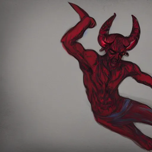 Image similar to the devil dancing, digital art