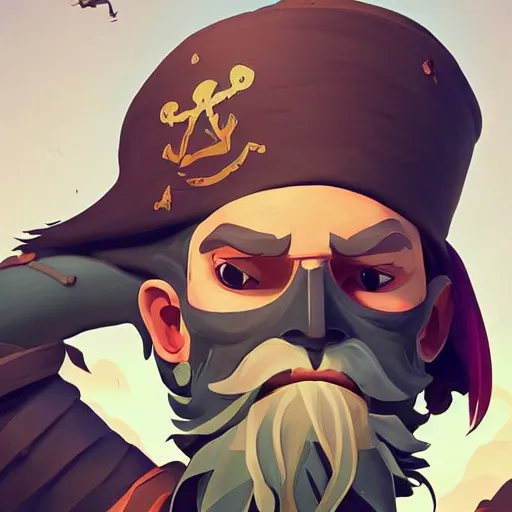 Image similar to painting jack the pirate on sea of thieves game avatar hero smooth face median photoshop filter cutout vector behance hd by jesper ejsing, by rhads, makoto shinkai and lois van baarle, ilya kuvshinov, rossdraws, illustration, art by ilya kuvshinov and gustav klimt