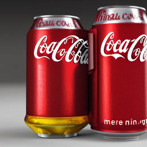 Image similar to advertising in the center of a bottle of coca - cola, droplets flow down the bottle, soft warm light, ultra - quality, super elaboration of details, play of light, yellow light shines through, focus unreal engine 5,