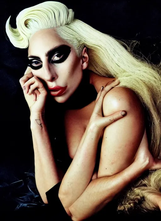 Image similar to lady gaga photoshoot by annie leibovitz