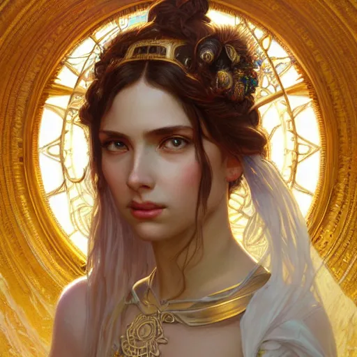 Image similar to perfectly-centered-Portrait of a Goddess, intricate, highly detailed, digital painting, artstation, concept art, smooth, sharp focus, illustration, Unreal Engine 5, 8K, art by artgerm and greg rutkowski and alphonse mucha