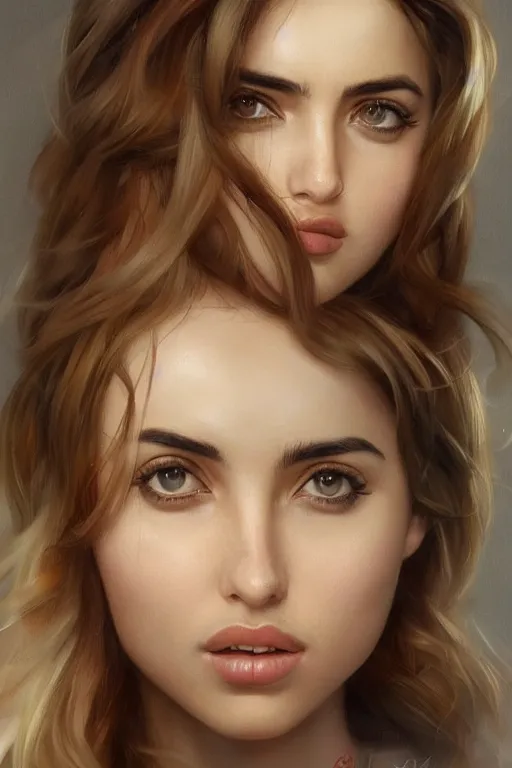 Image similar to ana de armas in the style of stefan kostic, realistic, full body, sharp focus, 8 k high definition, insanely detailed, intricate, elegant, art by stanley lau and artgerm