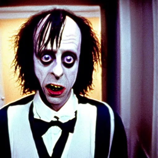 Image similar to Beetlejuice , film still from the movie The Shining