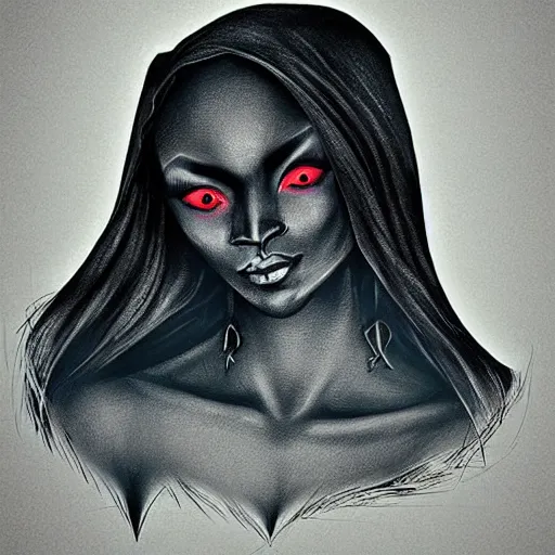 Image similar to drow woman with beautiful eyes, symmetrical face