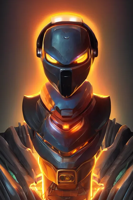 Image similar to epic mask helmet robot ninja portrait stylized as fornite style game design fanart by concept artist gervasio canda, behance hd by jesper ejsing, by rhads, makoto shinkai and lois van baarle, ilya kuvshinov, rossdraws global illumination radiating a glowing aura global illumination ray tracing hdr render in unreal engine 5