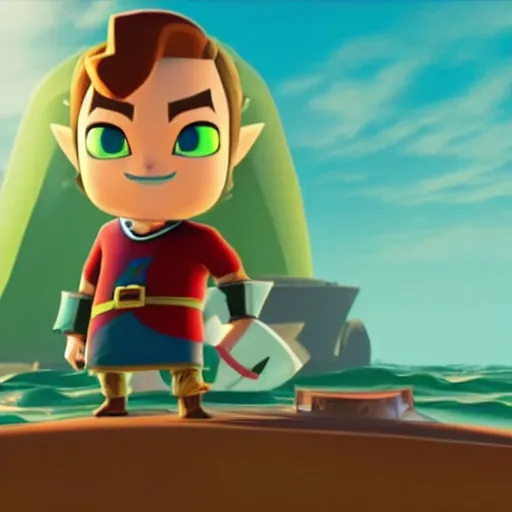 Prompt: Elon Musk in Zelda Wind Waker, 4k, UHD