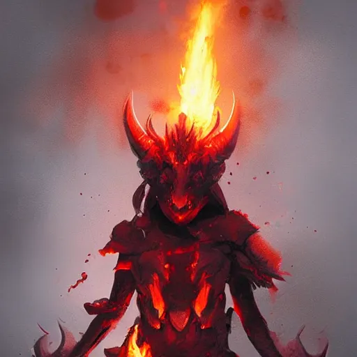 Image similar to bionic devil flames by greg rutkowski