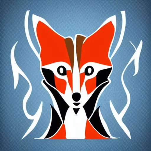 Prompt: cubist style vector fox art